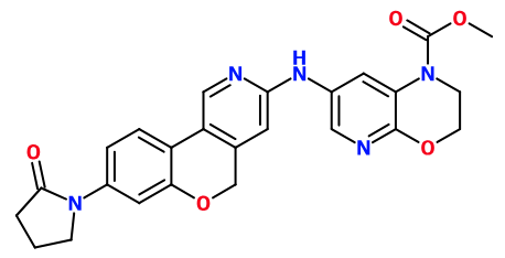 (image for) MC085484 7-[7-(2-Oxo-pyrrolidin-1-yl)-10H-9-oxa-3-aza-phenanthren-2-ylamino]-2,3-dihydro-pyrido[2,3-b][1,4]oxazine-1-carboxylic acid methyl ester